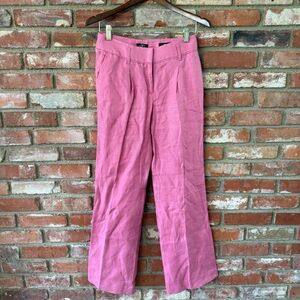 LOFT %100 linen Pink Marisa Trouser Pants